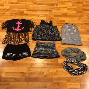 (Sold) Summer Fun Shirts and Shorts Size 7/8